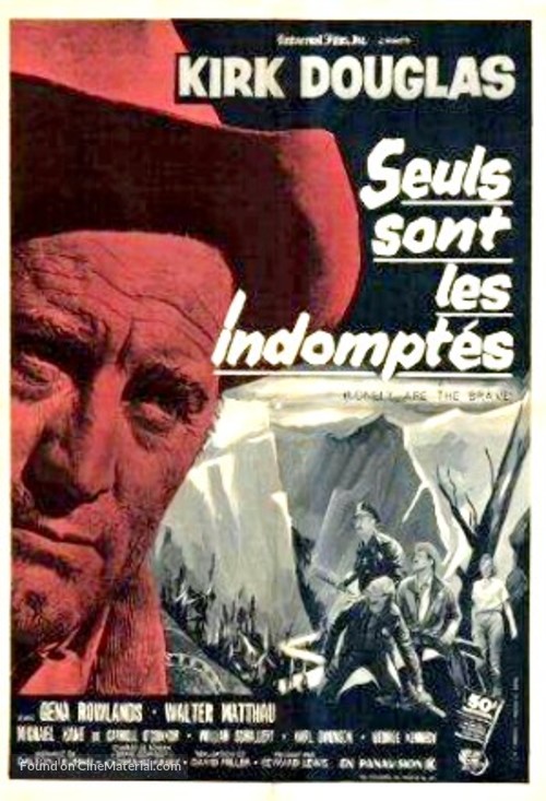 Lonely Are the Brave - French Movie Poster