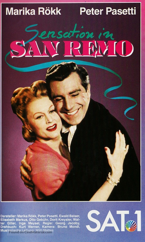 Sensation in San Remo - German VHS movie cover