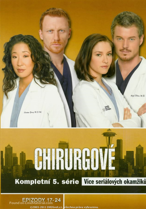 &quot;Grey&#039;s Anatomy&quot; - Czech DVD movie cover