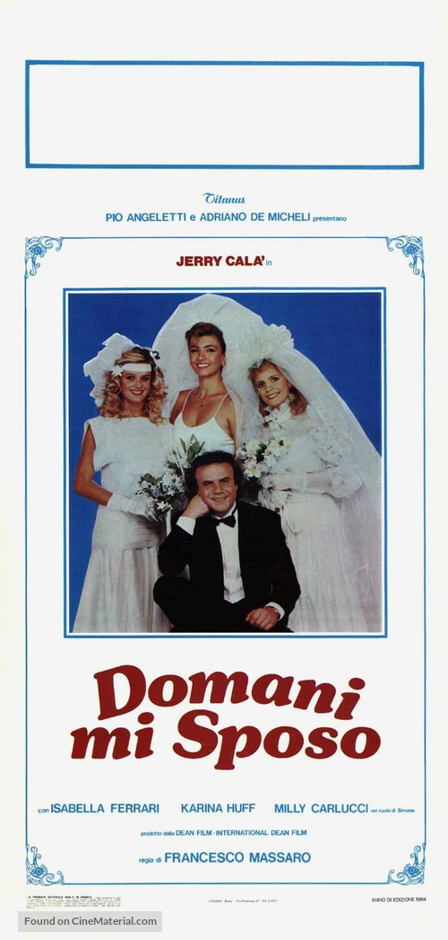 Domani mi sposo - Italian Movie Poster