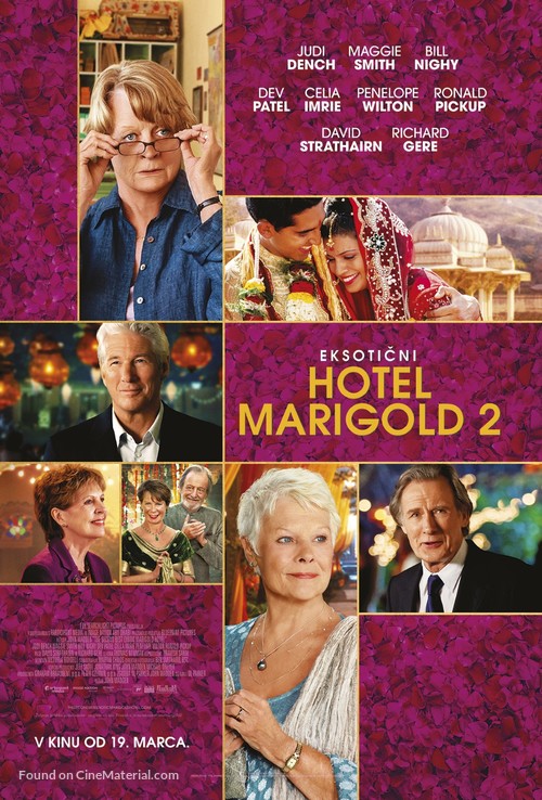 The Second Best Exotic Marigold Hotel - Slovenian Movie Poster