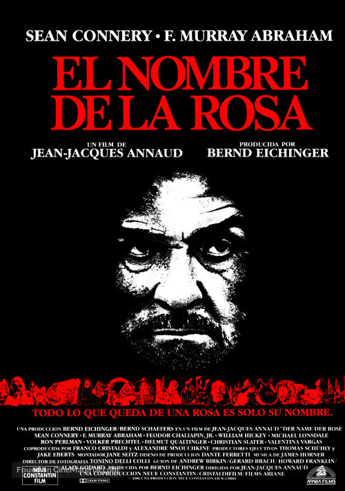 The Name of the Rose - Spanish Movie Poster