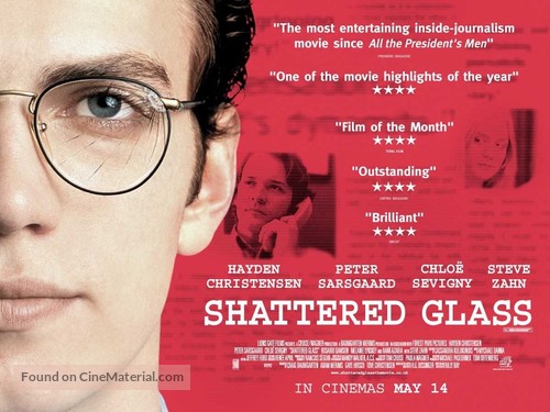 Shattered Glass - British Movie Poster