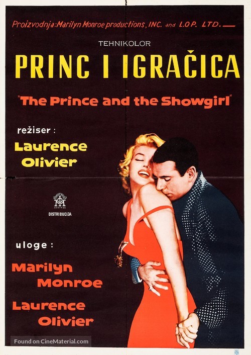 The Prince and the Showgirl - Yugoslav Movie Poster