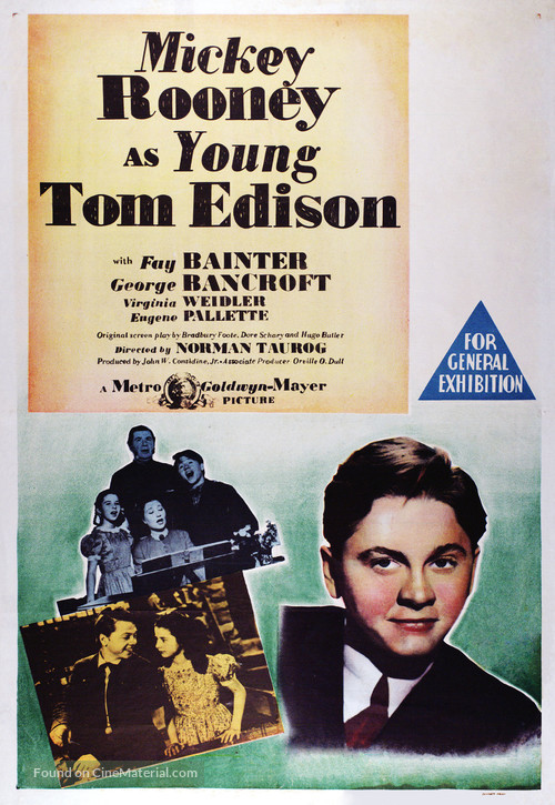 Young Tom Edison - Australian Movie Poster