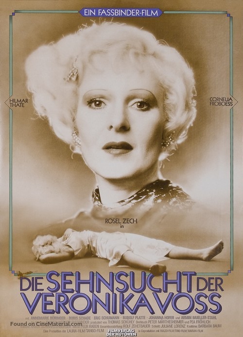Die Sehnsucht der Veronika Voss - German Movie Poster