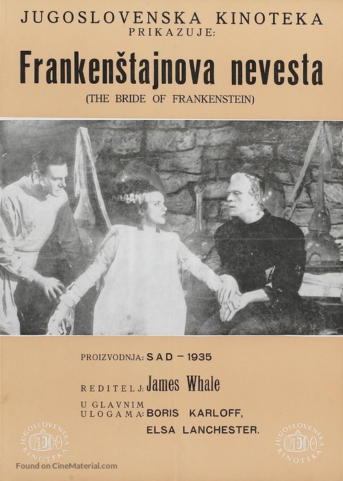 Bride of Frankenstein - Yugoslav Re-release movie poster