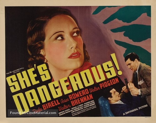 She&#039;s Dangerous - British Movie Poster