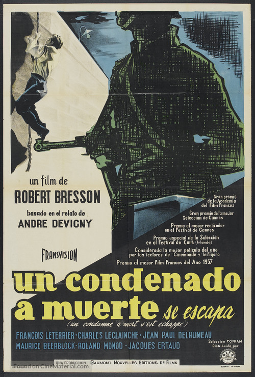 Un condamn&eacute; &agrave; mort s&#039;est &eacute;chapp&eacute; ou Le vent souffle o&ugrave; il veut - Argentinian Movie Poster