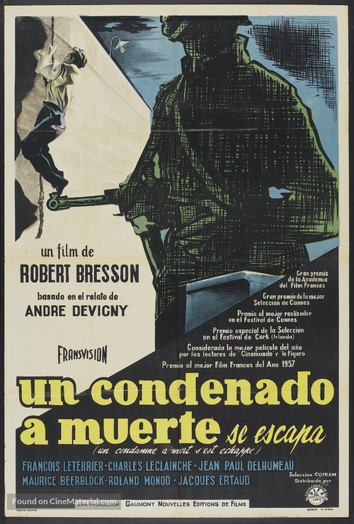 Un condamn&eacute; &agrave; mort s&#039;est &eacute;chapp&eacute; ou Le vent souffle o&ugrave; il veut - Argentinian Movie Poster