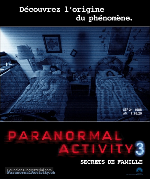 Paranormal Activity 3 - Swiss Movie Poster