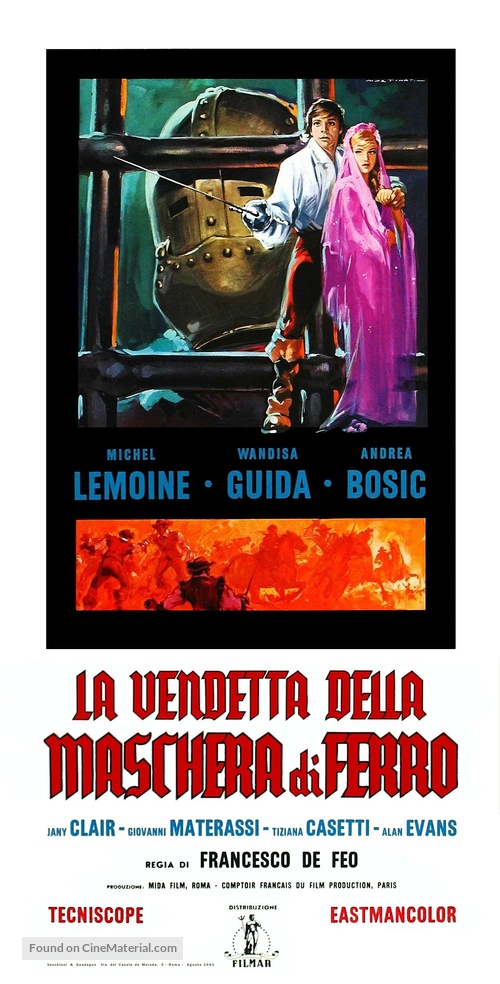 La vendetta della maschera di ferro - Italian Movie Poster