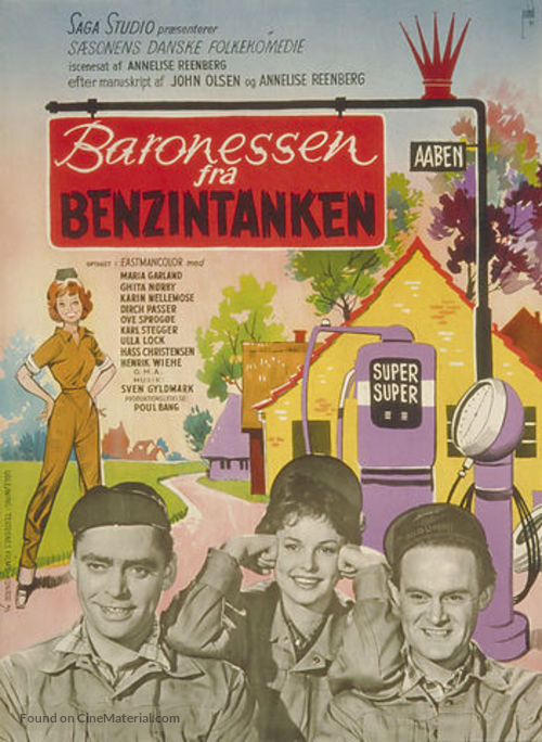 Baronessen fra benzintanken - Danish Movie Poster