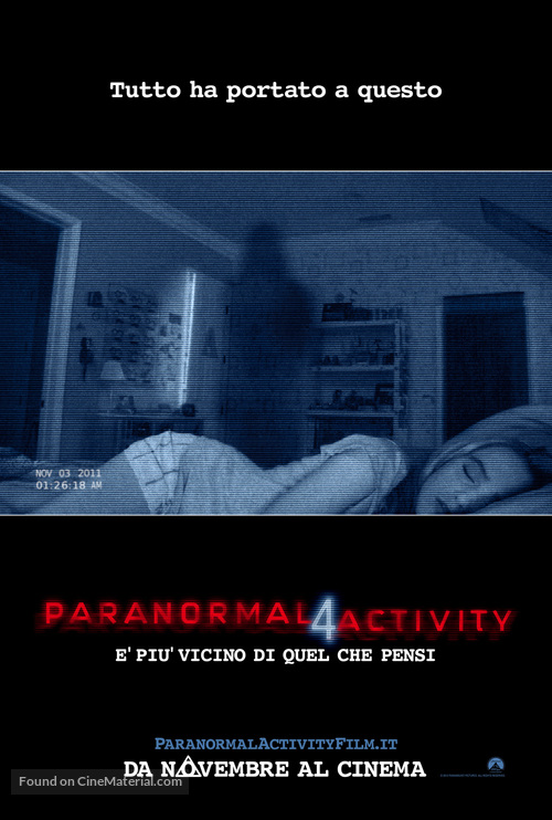 Paranormal Activity 4 - Italian Theatrical movie poster