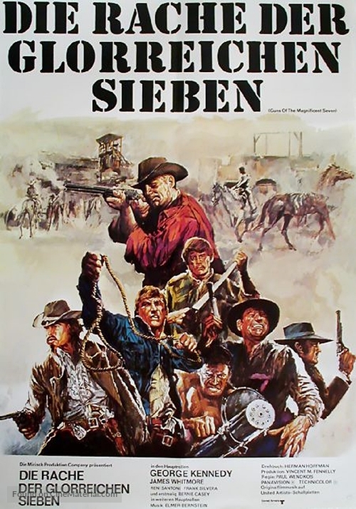 Guns of the Magnificent Seven - German Movie Poster