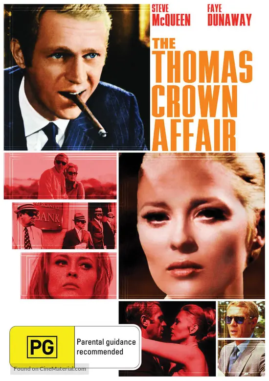 The Thomas Crown Affair 1968 Australian Dvd Movie Cover