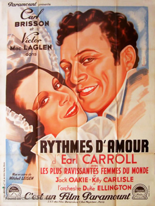 Murder at the Vanities - French Movie Poster