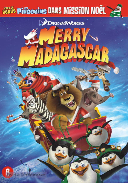 Merry Madagascar - Belgian DVD movie cover