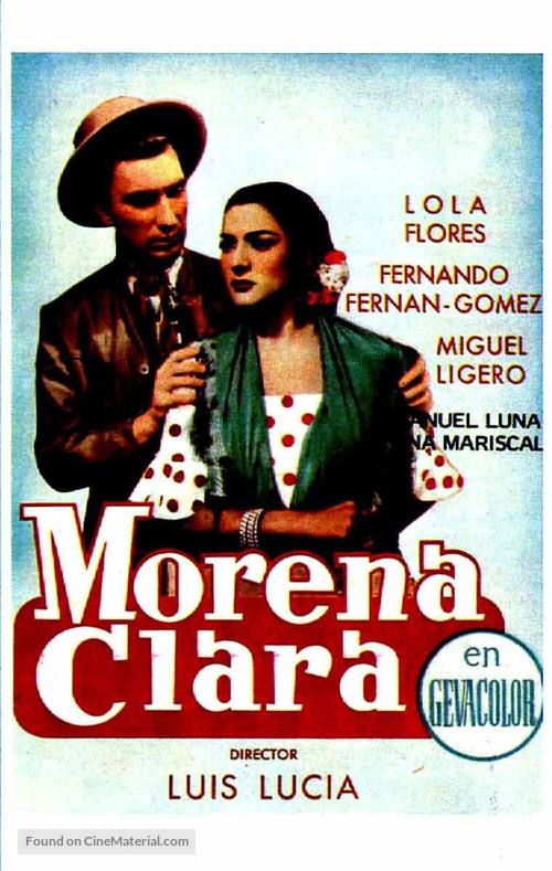 Morena Clara (1954) Spanish movie poster