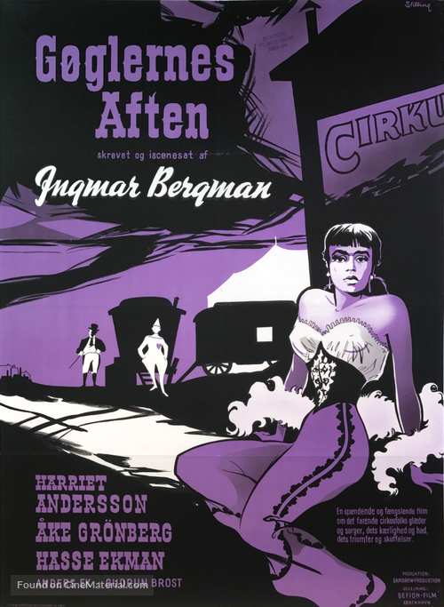 Gycklarnas afton - Danish Movie Poster
