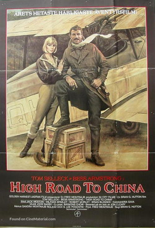 High Road to China - Swedish Movie Poster