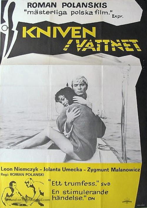 N&oacute;z w wodzie - Swedish Movie Poster