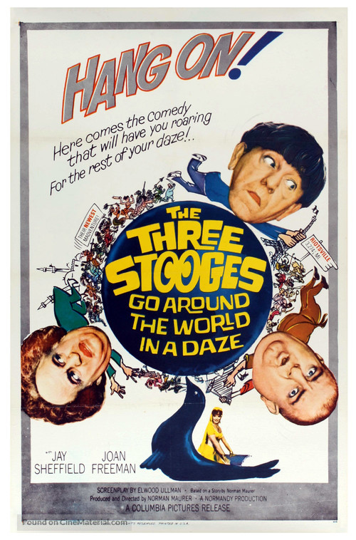 The Three Stooges Go Around the World in a Daze - Movie Poster