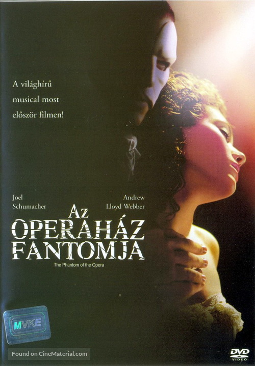 The Phantom Of The Opera - Hungarian DVD movie cover