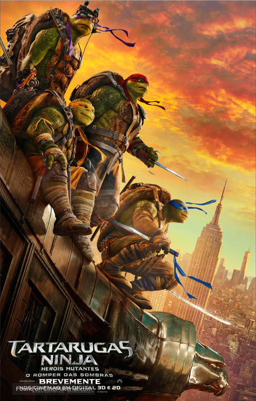Teenage Mutant Ninja Turtles: Out of the Shadows - Portuguese Movie Poster