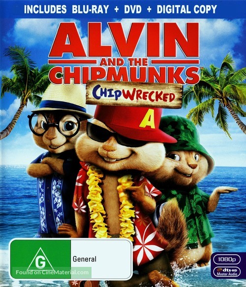 Alvin and the Chipmunks: Chipwrecked - Australian Blu-Ray movie cover