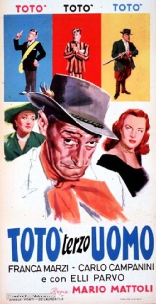 Tot&ograve; terzo uomo - Italian Movie Poster
