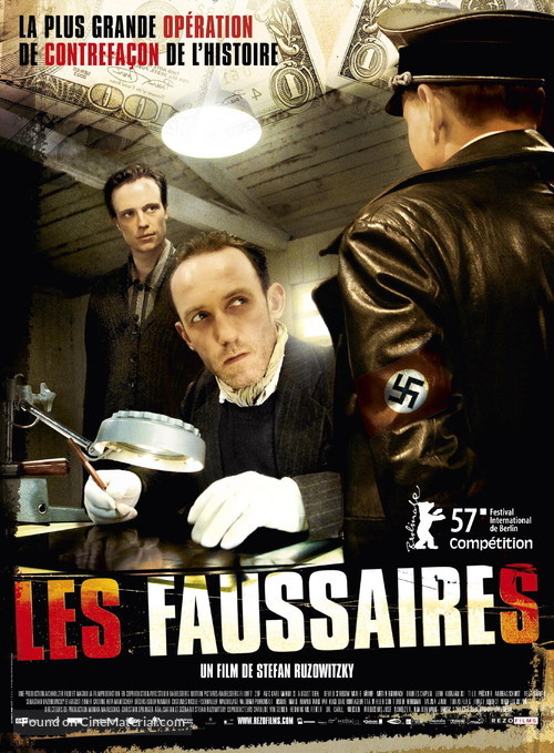 Die F&auml;lscher - French Movie Poster