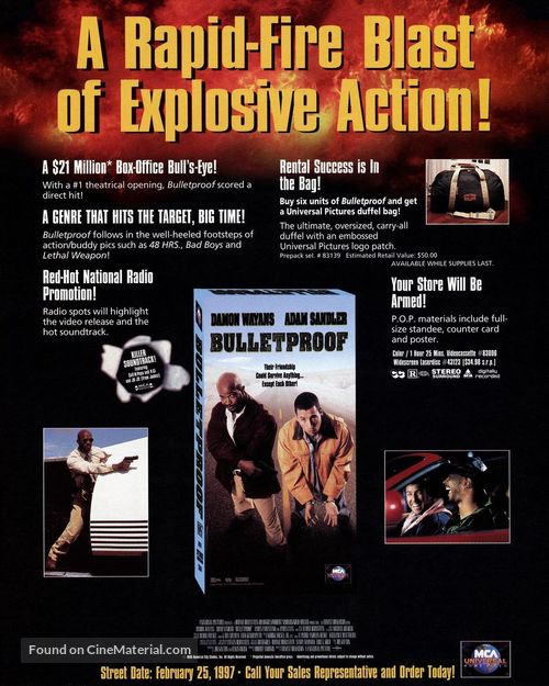 Bulletproof - Video release movie poster