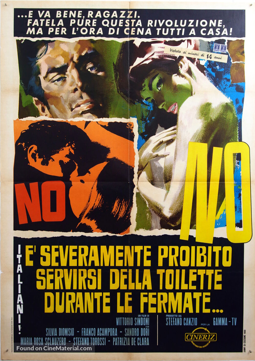 Italiani! &Egrave; severamente proibito servirsi della toilette durante le fermate - Italian Movie Poster