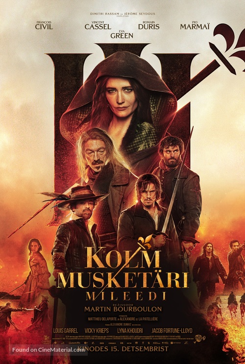 Les trois mousquetaires: Milady - Estonian Movie Poster