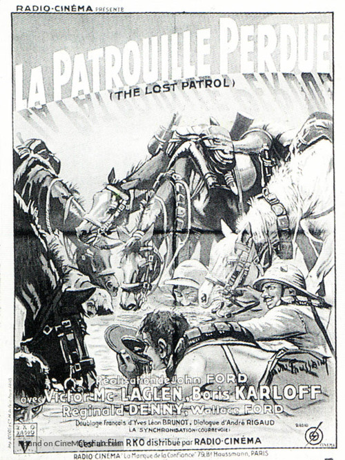 The Lost Patrol - French Movie Poster