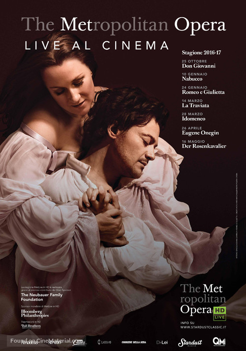 &quot;Metropolitan Opera: Live in HD&quot; - Italian Movie Poster