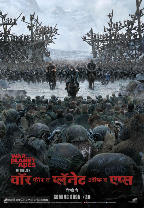 War for the Planet of the Apes - Indian Movie Poster