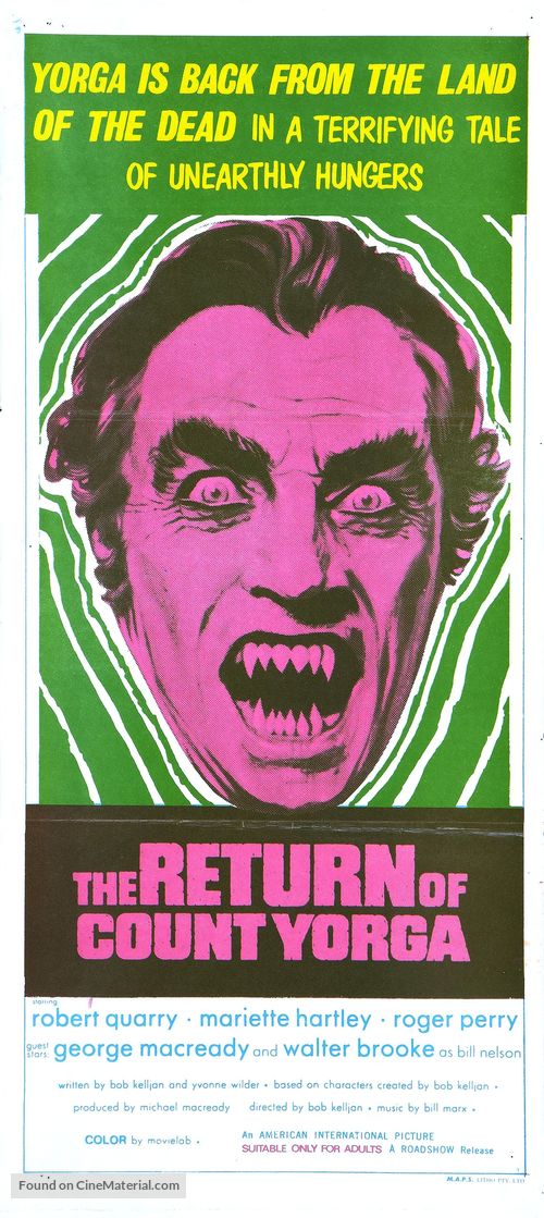 The Return of Count Yorga - Australian Movie Poster