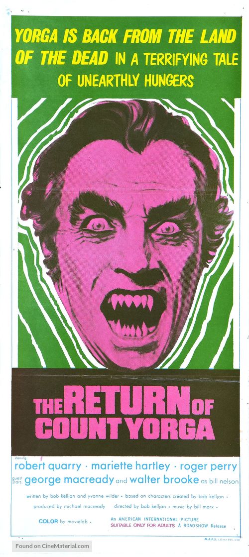 The Return of Count Yorga - Australian Movie Poster