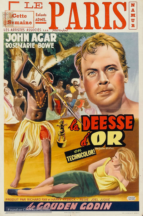 The Golden Mistress - Belgian Movie Poster