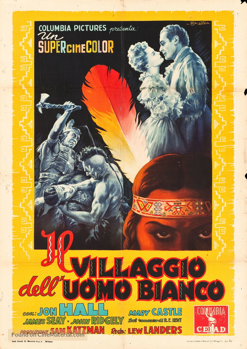 When the Redskins Rode - Italian Movie Poster