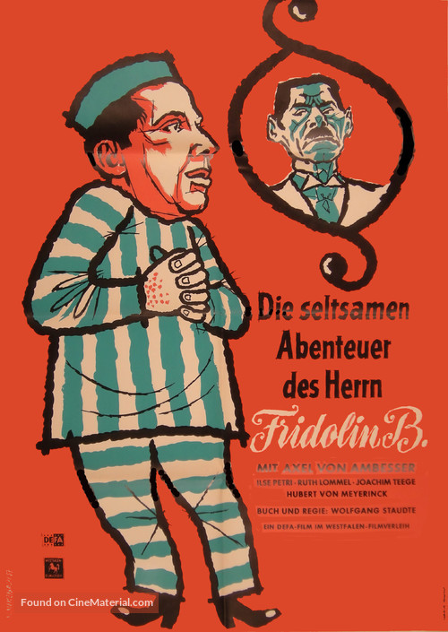 Die seltsamen Abenteuer des Herrn Fridolin B. - German Movie Poster