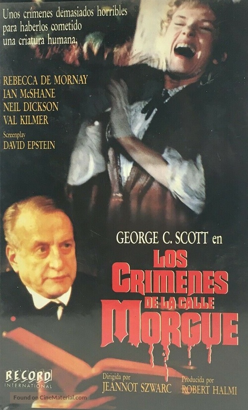 The Murders in the Rue Morgue - Spanish VHS movie cover