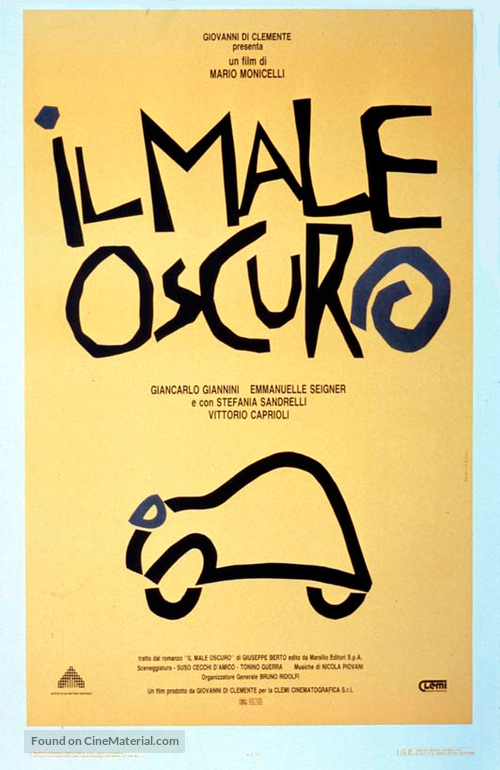 Il male oscuro - Italian Movie Poster