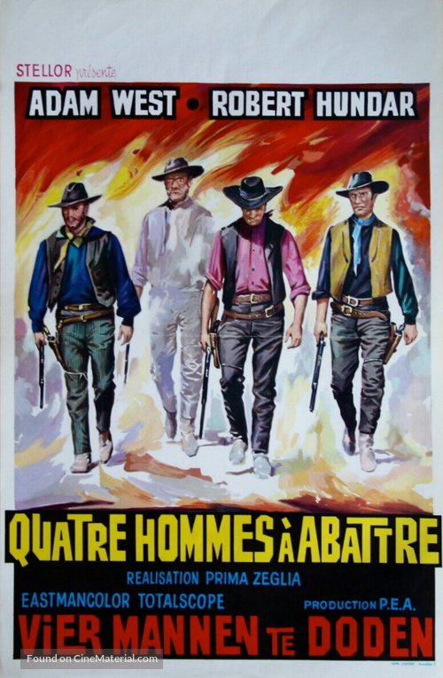 I quattro inesorabili - Belgian Movie Poster