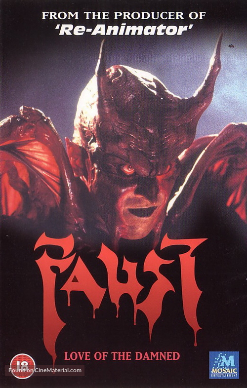 Faust: Love of the Damned - British DVD movie cover