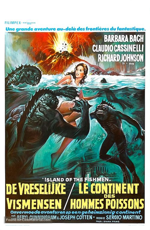 L&#039;isola degli uomini pesce - Belgian Movie Poster