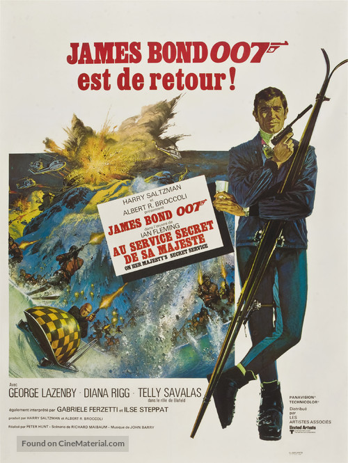 On Her Majesty&#039;s Secret Service - French Movie Poster