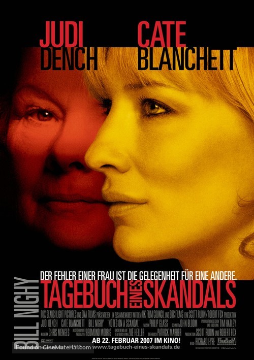 Notes on a Scandal - German Movie Poster